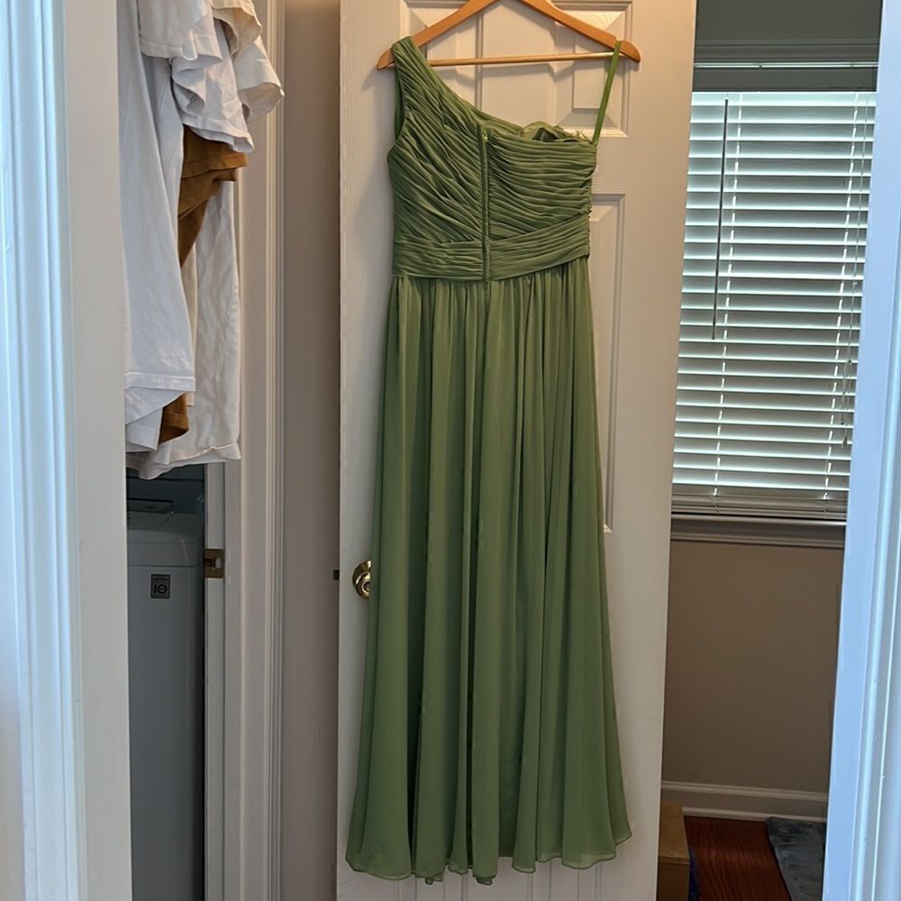 Morilee Madeline Gardner Maxi One Shoulder Bridesmaid Dress Size 12 - Picture 3 of 6